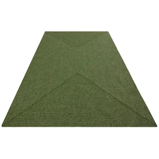 Northrugs »Trenzado«, rechteckig, 10 mm Höhe, In- & Outdoor, Handmade-Look, Läufer, Wetterfest, Balkon, Wohnzimmer, grün