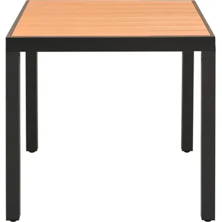 vidaXL Gartentisch Braun 80x80x74 cm Aluminium und WPC - Braun