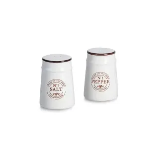 Zeller Salz-/Pfefferstreuer-Set, 2-teilig, Keramik, weiß, Gewürzbehälter "Heart of the Home" für Salz und Pfeffer, Maße jeweils (L x B x H): 60 x 50 x 88 mm