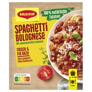MAGGI Fix Spaghetti Bolognese, 100% natürliche Zutaten, für 3 Portionen, 1er Pack (1 x 36g