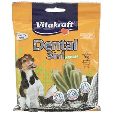 Vitakraft Dental 3-in-1 Fresh Leckerli-Stäbchen, 120 g, für Hunde