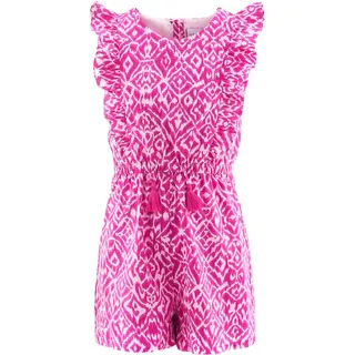 Sommerkleid HAPPY GIRLS "Jumpsuit", Mädchen, Gr. 104, EURO-Größen, rosa (deep pink), Stoff, 100% Baumwolle, normal, Kleider Sommerkleid
