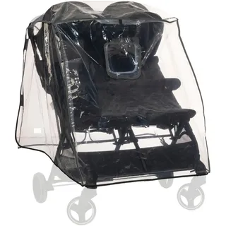 Kinderwagen-Regenschutzhülle HAUCK "Pushchair Raincover Duo", Baby, Gr. B/H/L: 51cm x 88cm x 51cm, transparent, Regenschutz Kinderwagen-Regenschutzhülle, für Geschwisterwagen