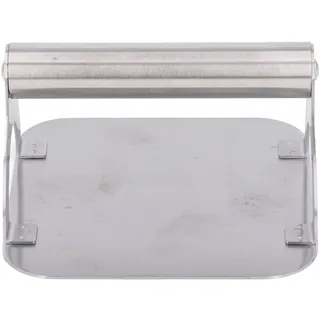 Fleischpresse, rauchfrei, antihaftbeschichtet, zeitsparend, Edelstahl-Burgerpresse für Küche und Grill, 14 cm x 14 cm