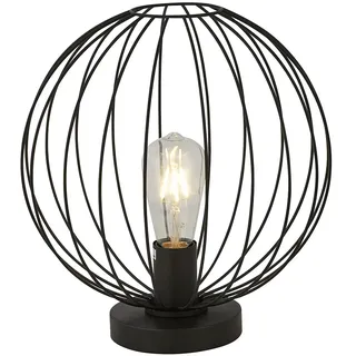 Abatjour Industrial-Nordico Rondo Stahl Schwarz 1 Leuchte E27 - Schwarz