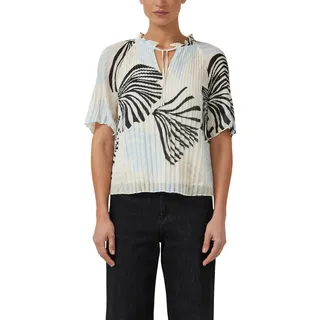 s.Oliver Festliche Chiffon-Bluse mit Plissee und Rüschen