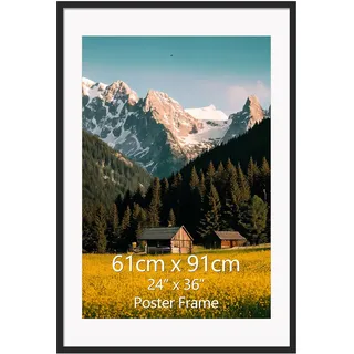 EYMPEU Bilderrahmen 60x90 cm, 1 Stück, Posterrahmen für die Wand, geeignet für Büros und Wohnungen, Schwarz