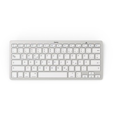 Hama Ultra-Slim-Bluetooth-Tastatur »Bluetooth®-Tastatur für iOS, Android- und Windows Geräte, QWERTZ«, (Multimedia-Tasten), silberfarben