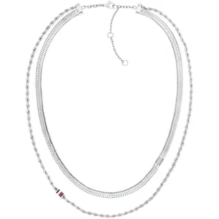 Tommy Hilfiger Jewelry Doppelte Ketten-Halskette für Damen aus Edelstahl - 2780979
