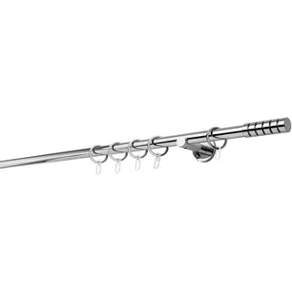 MYDECO "20mm Rillcube Wandträger 6,5 cm", 1 läufig-läufig Fixmaß, chromfarben