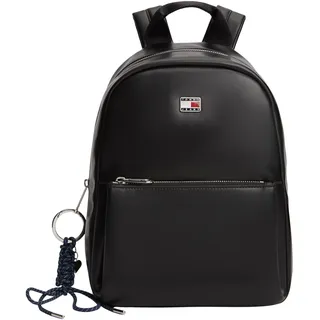 Tommy Jeans Damen Rucksack City Charm Dome mit Anhänger, Schwarz (Black), Einheitsgröße