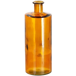 Gilde große Deko Vase XL Bodenvase aus reyceltem Glas - Glasvase Arturo - Deko Wohnzimmer Farbe: Orange-Gelb - Höhe 75 cm