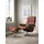 Relaxsessel Mayfair Leder 92 x 103 x 79 cm rot mit Schlaffunktion