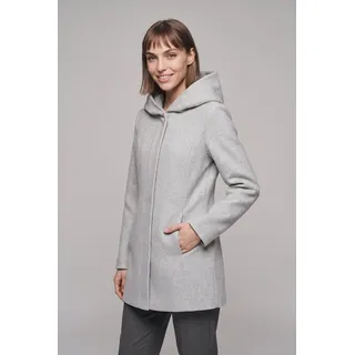 ONLY Langjacke "ONLBLAKE HOOD COAT CC OTW" mit Kapuze Kunstfaser, Eingrifftaschen, light grau melange
