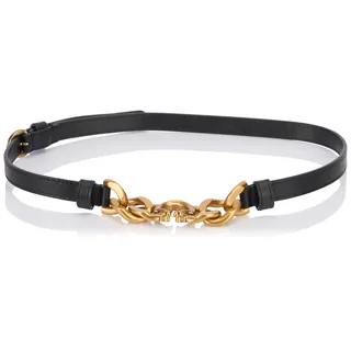 Pinko Damen Love Night Chain H1 Belt Leder Gürtel, Z99q_schwarz-Antique Gold, L