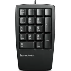 Lenovo USB Ziffernblock (Nummernblock, Kabelgebunden), Tastatur, Schwarz
