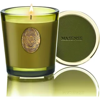 M&SENSE Duftkerze Sandelholz Jasmin,260g Duftkerzen im Glas Natürliche Soja-Kerze,55 Stunden Brenndauer,Weihnachten Kerzengeschenke für Frauen & Männer