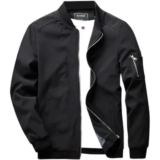 Leichte Jacke Herren Übergangsjacke, Langarm Freizeitjacke Fahrradjacke Y2k Grosse Grössen Sommerjacke Bomberjacke Lang Outdoor Blouson-Jacke