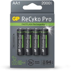 Bild Batteries ReCyko+Pro Photo HR06 Mignon (AA)-Akku NiMH 2000 mAh 1.2V 4St.