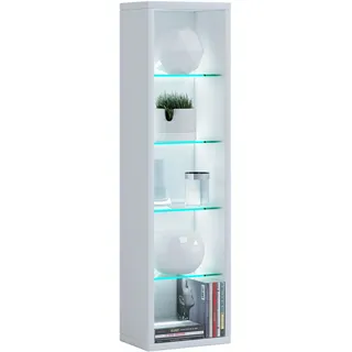 VCM Rasato Standregal 21 x 14 x 77 cm Weiß