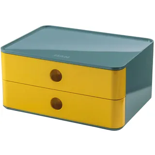 HAN Schubladenbox Allison 26 x 12,5 cm 2-tlg. gelb