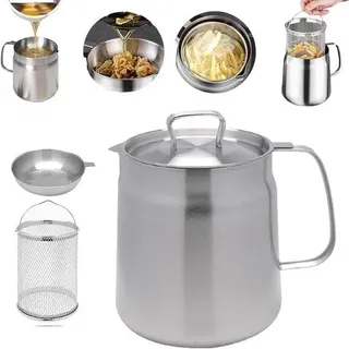 Kochtopf - 1,5 Liter Multi-Kochtopf aus Edelstahl 304 - Ideal für Camping und Kochen im Haushalt (14 cm in Durchmesser)