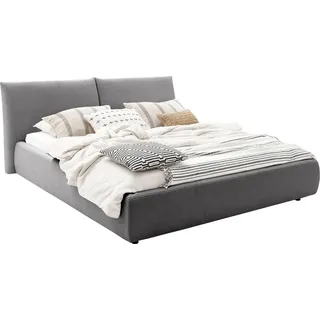 PLACES OF STYLE Polsterbett »Priora in 4 Breiten bis 200cm« auch in NaturLEDER, Cord, belastbar bis 280kg, auch Überlänge 220 cm, grau