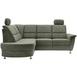 Livetastic Ecksofa , Grün , Textil , Uni , Ottomane links, L-Form , 231x184 cm , Made in Eu , Relaxfunktion, Rücken echt, USB-Anschluss, Herz-Waage-Funktion, USB-C-Anschluss , Wohnzimmer, Sofas & Couches, Wohnlandschaften, Ecksofas