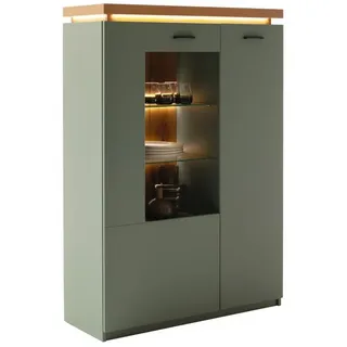 MCA Furniture MONIZ Highboard 98 x 130 x 40 cm salbeigrün / grün