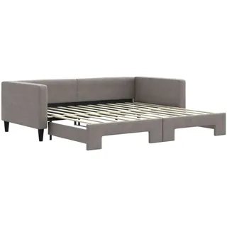 vidaXL Tagesbett Ausziehbar Taupe 100x200 cm Stoff - Taupe