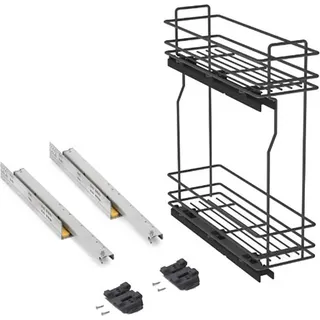 Emuca Lateral Pull-out Soft 20 Cm Flaschenhalter Silber Silber One Size - Silber