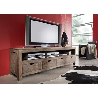 MASSIVMOEBEL24.DE Nature grey 44 Lowboard Sheesham