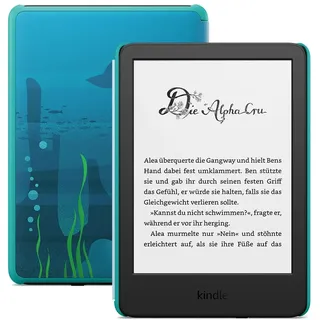 Amazon Kindle Kids (neueste Generation) 2022 16 GB ohne Werbung Türkis