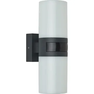 Oktaplex lighting Außenleuchte Aluminium 9,5 cm mit Bewegungsmelder 20W 1900lm IP65 grau