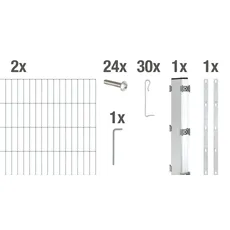 Bild von Alberts Gabionen Anbauset Step2 feuerverzinkt, 100 cm hoch, 2 m, zum Aufschrauben