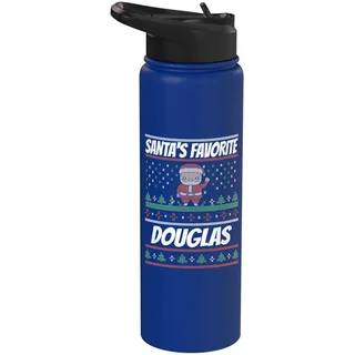 Santas Lieblings-Douglas Lustiger Weihnachts-Douglas-Name Stainless Steel Insulated Water Bottle