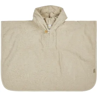 Sterntaler Poncho Dino Rexi - Kinder Badeponcho aus saugfähiger Baumwolle - Badetuch Poncho zum einfachen drüberziehen - Baby Badeponcho mit niedlichen Zacken auf der Kapuze, beige
