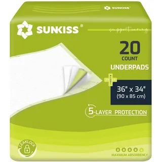 SUNKISS TrustPlus Einweg Krankenunterlagen 90x85 cm, 20 Stück 1er Pack
