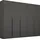 Drehtürenschrank PURISMA 251 x 223 x 60 cm Grau