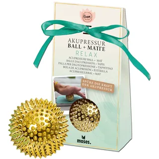 Moses moses. Omm for you Akupressur Ball Relax – Igel-Ball mit Unterlage für Massage und Entspannung, regt die Durchblutung an & lost Verspannungen, ideal für Wellness-Rituale