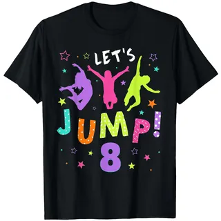 Trampolin Bounce 8th Birthday Party Outfit Outdoor Party 8 T-Shirt, Herren, Schwarz, L