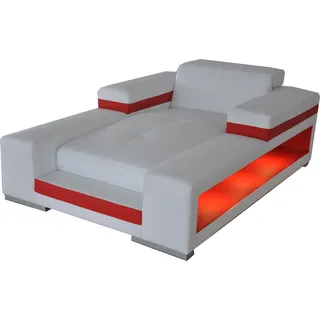 Modern Leder Komfort Liegen Liegesessel Relaxliege Chaiselongue Liege Relax Neu - Weiß