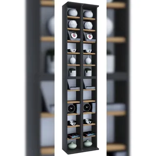 VCM CD/DVD Standregal 42 x 20 x 183 cm Holz