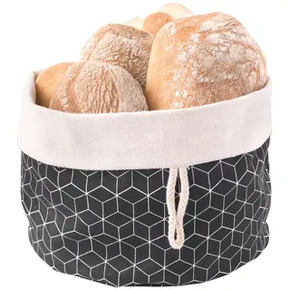 Metaltex Brotkorb Baumwolle Schwarz/Beige