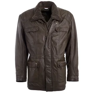 Kurzmantel JCC "Ledermantel 41607", Herren, Gr. 58, braun, Obermaterial: 100% Lammnappaleder LANA. Futter: 100% Polyester PES., Mäntel Kurzmantel