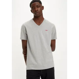 Levi's Levi's® V-Shirt »LE ORIGINAL HM VNECK« mit Logostickerei, grau