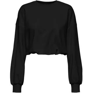 ONLY Damen Onlbolette L/S Short O-Neck Ub Oy SWT, Black, 38