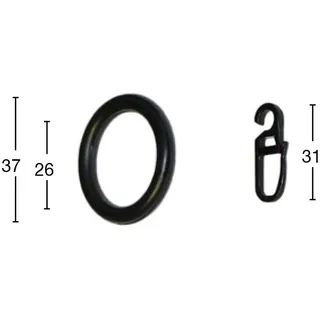 GARESA »Ring mit Haken« Kunststoff, für leichten bis mittelschweren Behang, einfache Montage,