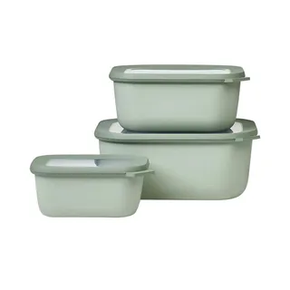 Mepal Cirqula rechteckig nordic sage 0,75 l 3-teiliges Set