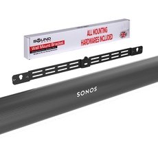 Sound bass Arc-Wandhalterung, schwarz, kompatibel mit Sonos Arc, einstellbare Tiefe, komplettes Hardware-Kit im Lieferumfang enthalten, in Großbritannien entwickelt